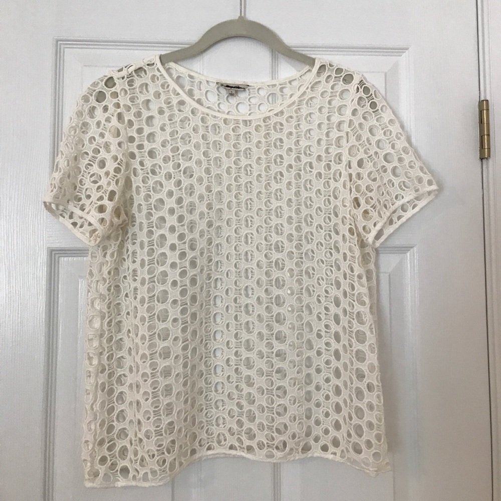 Madewell Broadway& Broome Circlelace Top