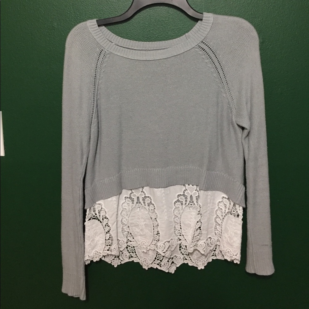 Bluish gray blouse