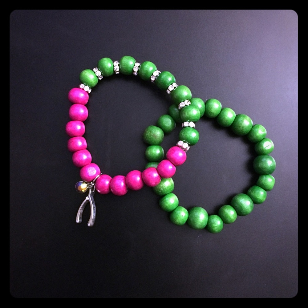 $5 Green & Pink jelly Bean “ARM KANDY”