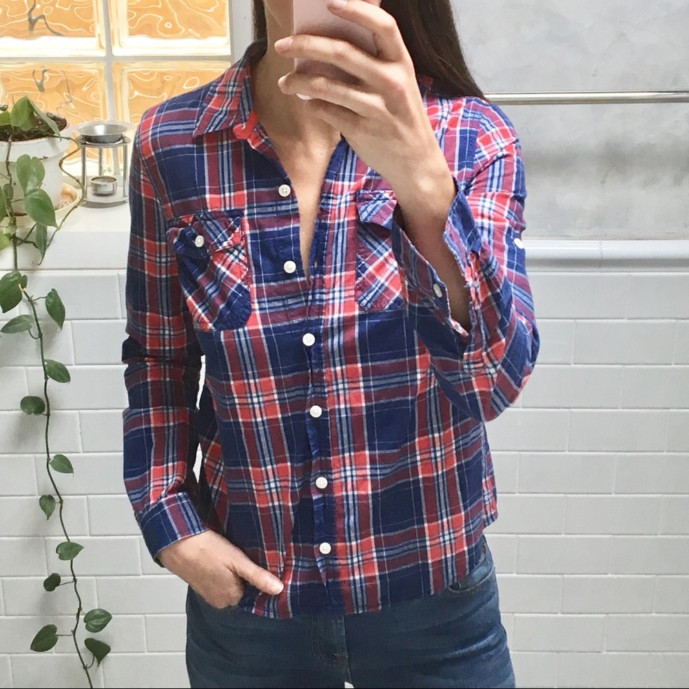 2 for $8 Mossimo Plaid Long-sleeve Button Down