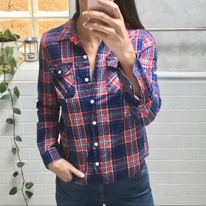 2 for $8 Mossimo Plaid Long-sleeve Button Down