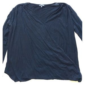 Cross over long sleeve shirt