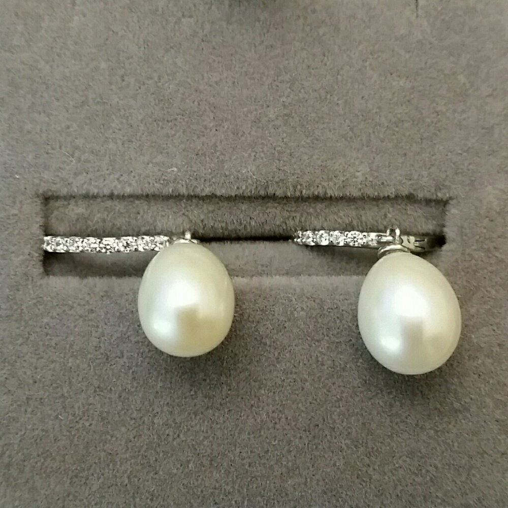 New Pearl Sterling Silver Earrings