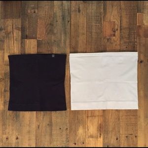 Lot of 2 White/Black Maternity Belly Bands- OS & S