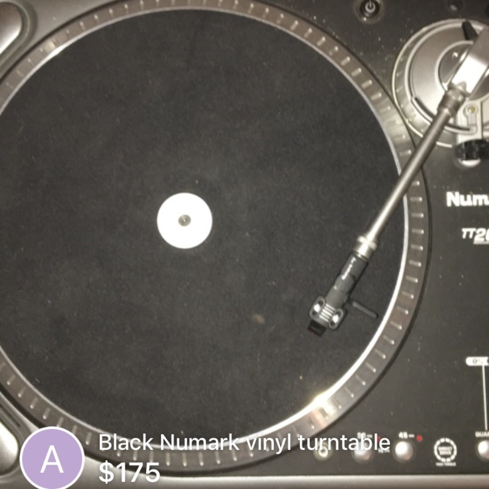 Black Vinyl Numark turntable
