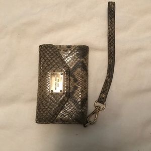 Michael Kors wristlet wallet with phone slot