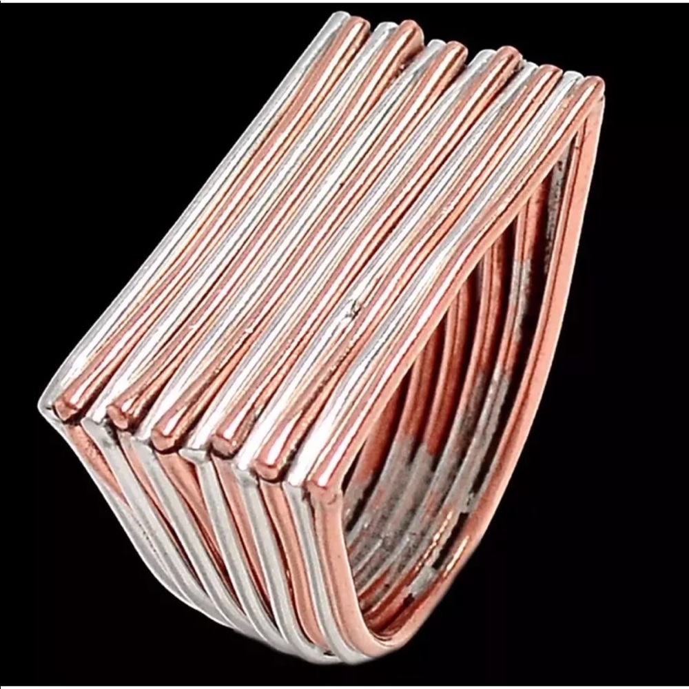 SALE 5 for $25 sterling silver two tone ring