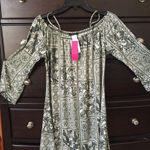 New dress.  Off shoulders.