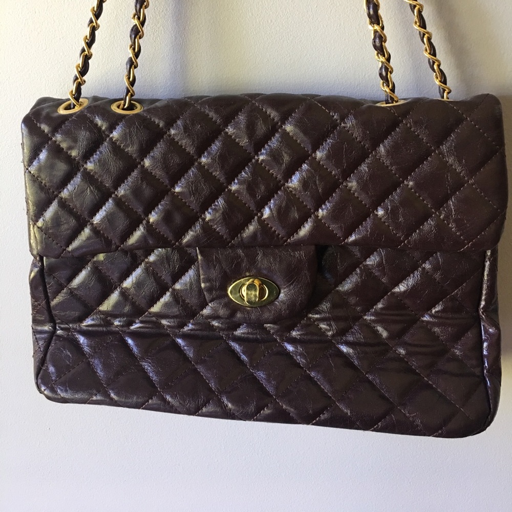Maroon handbag