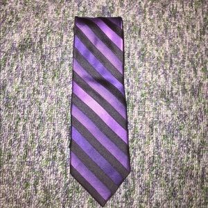 Purple and Black Striped Tie
