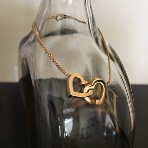 Double Heart Bracelet Gold Tone from Avon