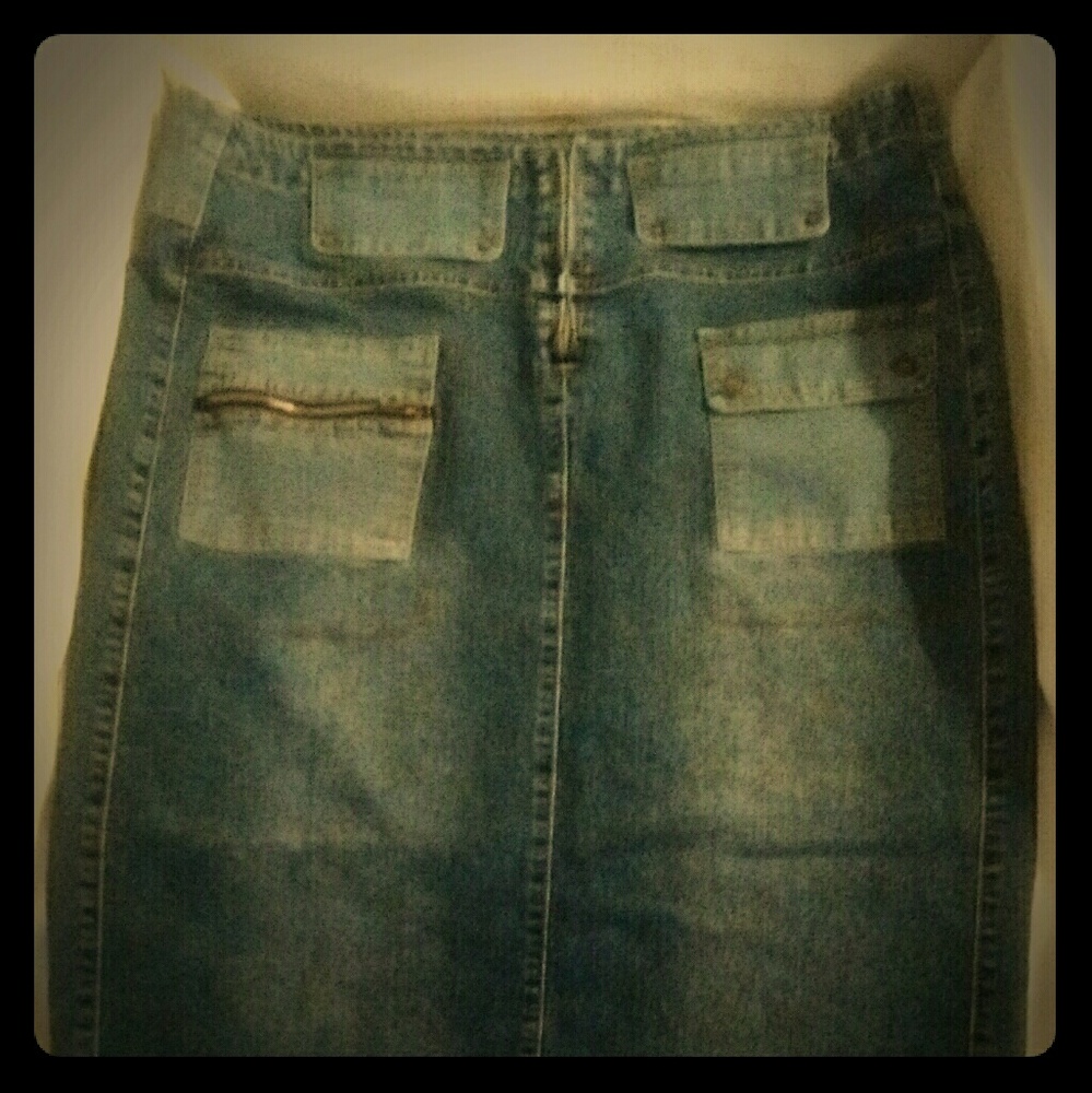 "Natalie B" long denim skirt