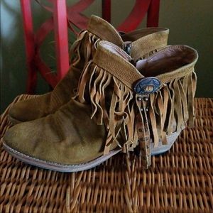 Sam Edelman suede fringe booties