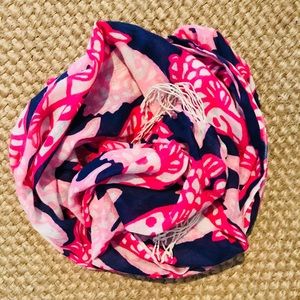 Lilly Pulitzer Murfee Scarf Navy Off the Hook