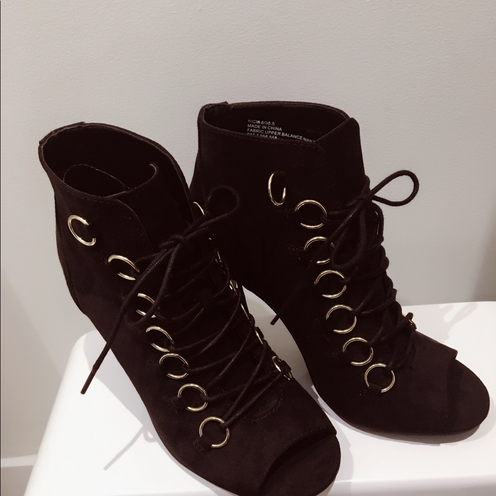 Just Fab Laced Booties