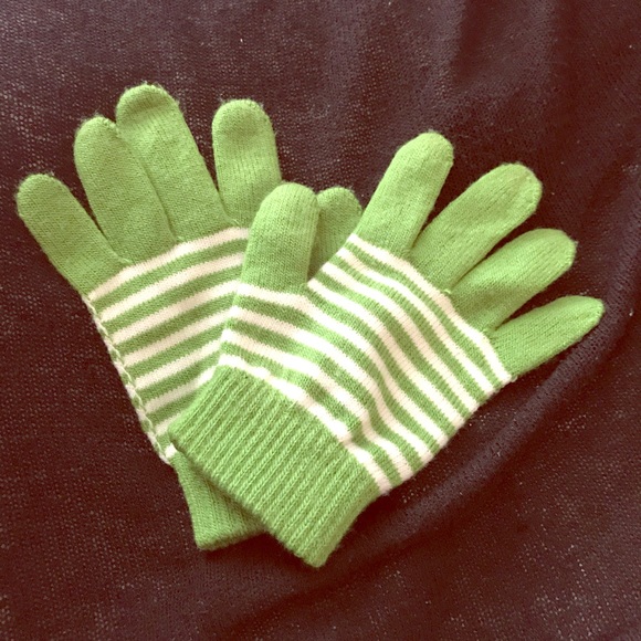 green winter gloves