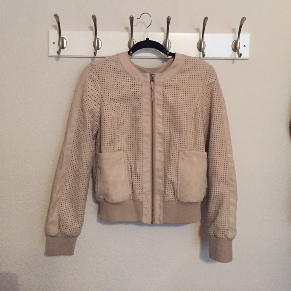Anthropologie faux suede jacket