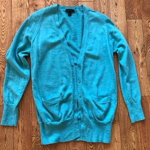 Teal J. Crew cardigan