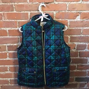 Plaid vest with gold accents