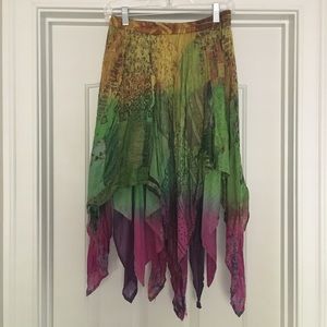 🔴 Rainbow Hippie Skirt