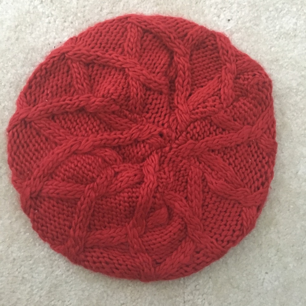 Red sweater hat