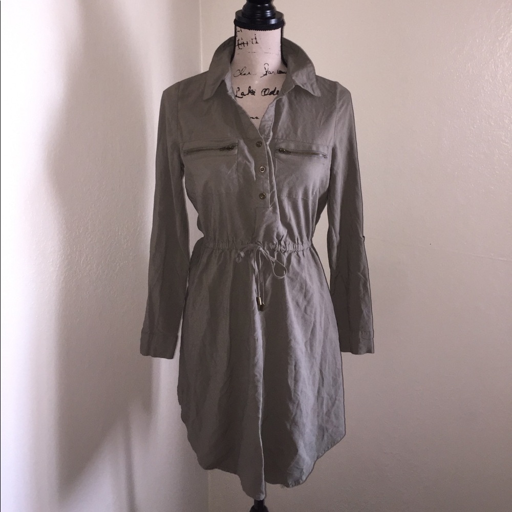 Dress, long sleeve, quarter sleeve, above knee