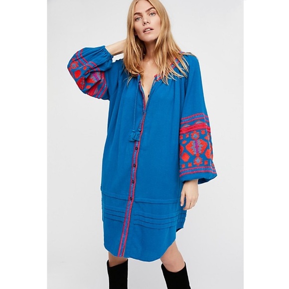 Free People Dresses & Skirts - Free People In The Clear Embroidered Maxi