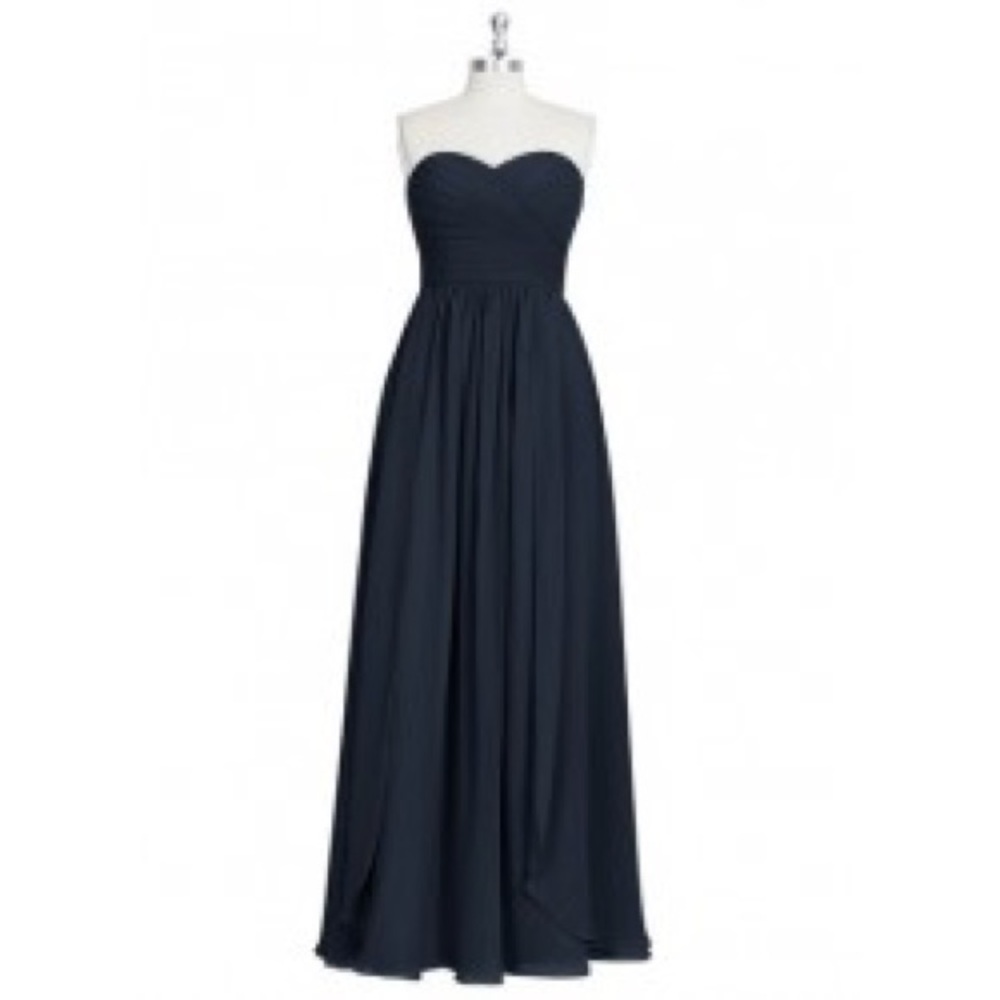 Azazie Jasmine Bridesmaids Dress in Dark Navy
