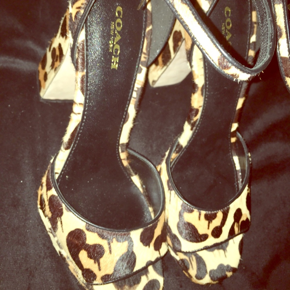 Coach Platforms Adorned w/Gold Logo Tags