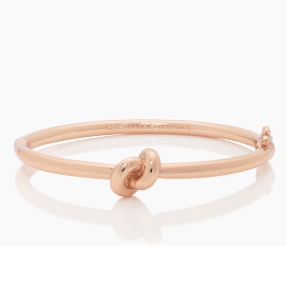 KATE SPADE sailor's knot rose gold hinge bangle