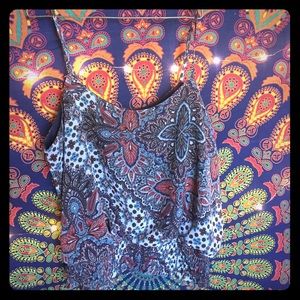 Charlotte Russe Bubble Tank Top Paisley Blouse Charlotte Russe Bubble Tank Top Paisley Blouse