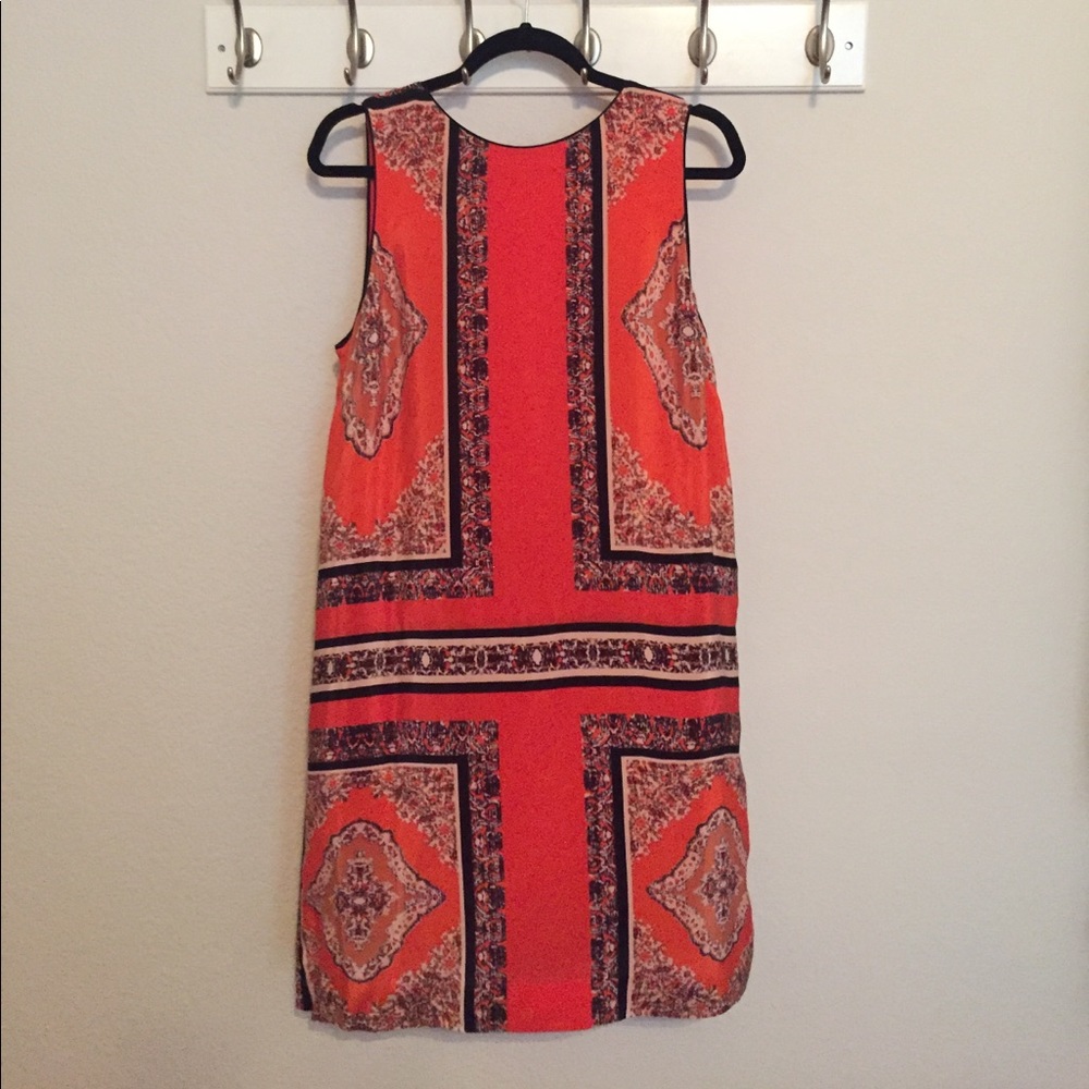 Anthropologie Orange shift dress