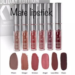 Kylie J holiday collection  6 piece mate lipstick
