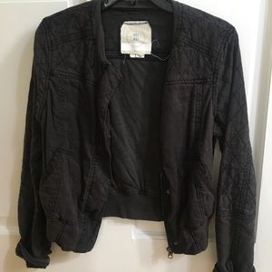 Anthropologie chambray Moto jacket.