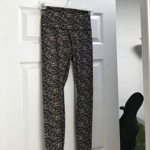 Lululemon hi rise wunder under tights sequin