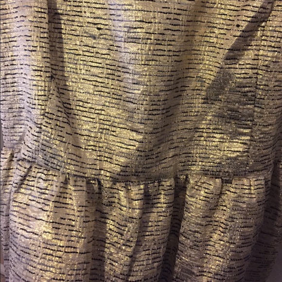 Kensie Cutout Metallic Gold and Black Dress - Picture 3 of 5