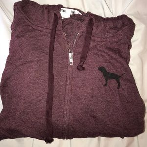 PINK maroon zip up jacket