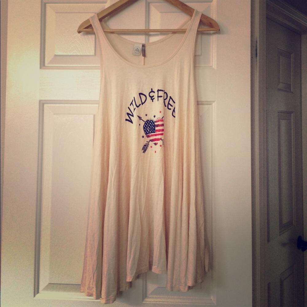 NWT Paper Crane Graphic Tee Shirt Dress M