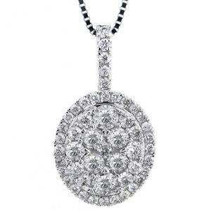 Diamond Pendant set in 14k white gold