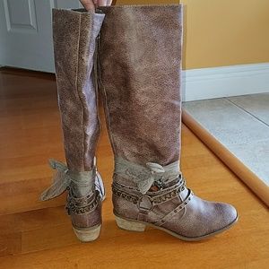 Brown Tall Boots by Not Rated