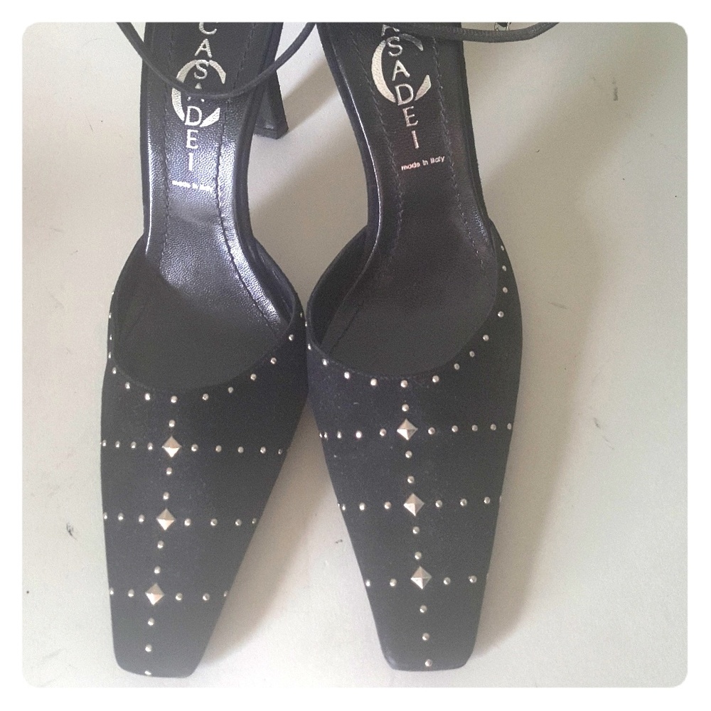 Casadei black women shoes size 7.1/2