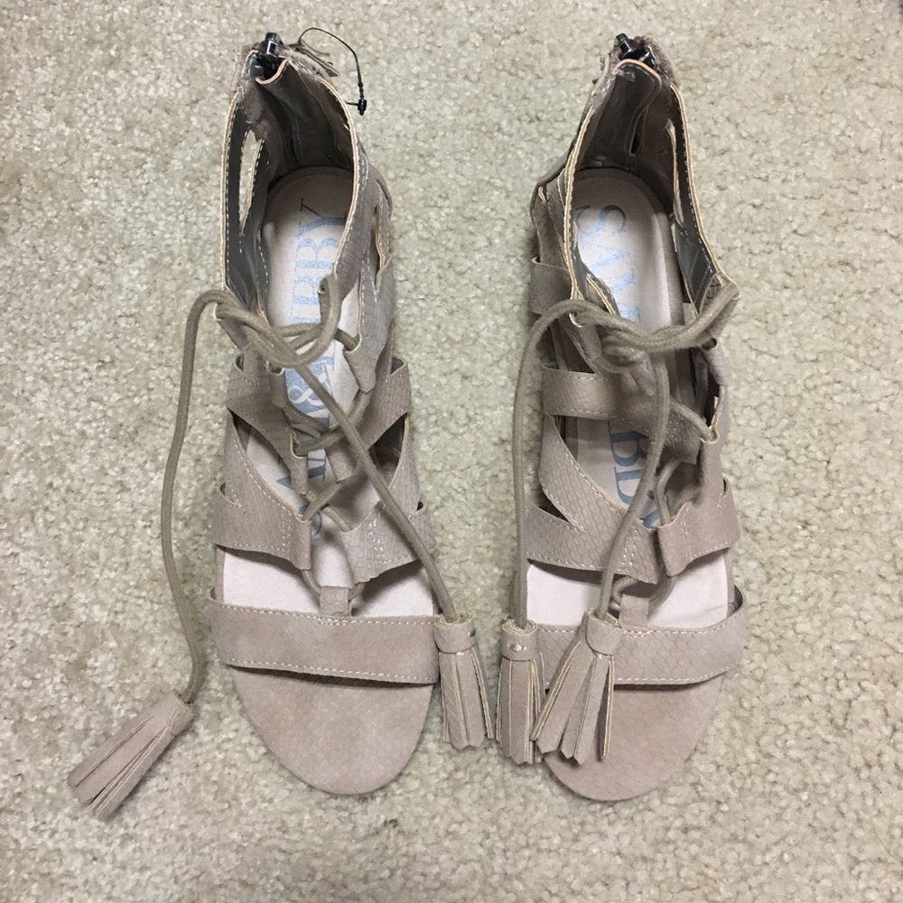 Tasseled gladiator sandals