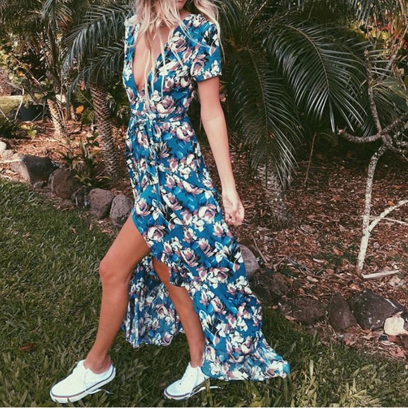 xix palms wrap dress