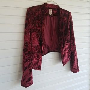 Vampy Crushed Velvet Blazer