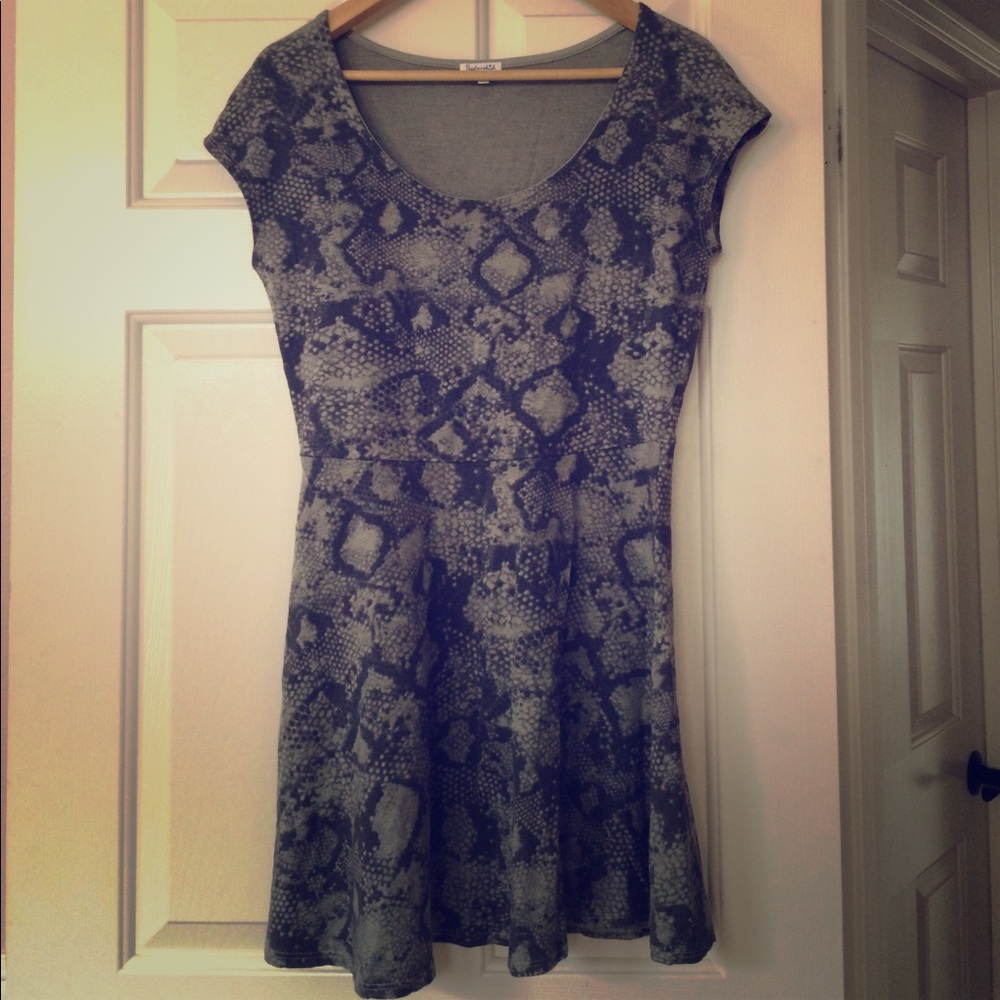 Splendid Green Snake Print Dress M