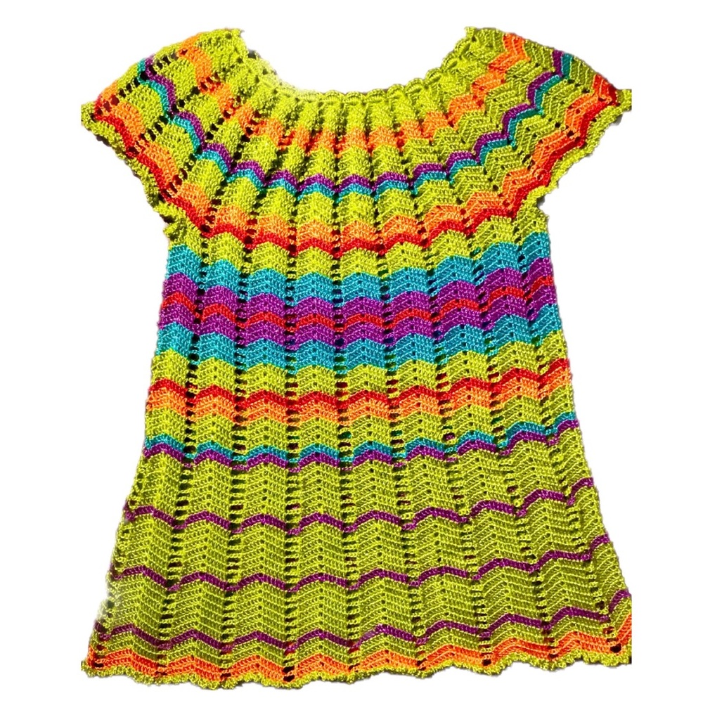 Children’s Crocheted Chevron Dress