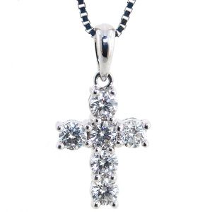 Diamond Cross Pendant 18k white gold