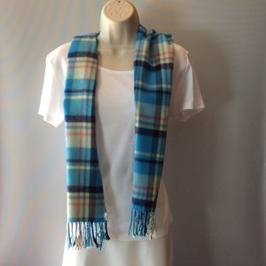 100% Cashmere plaid scarf