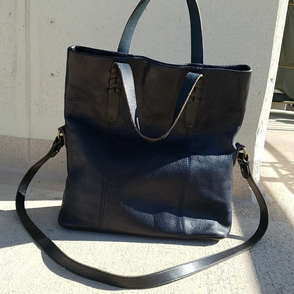 🔶SOLD🔶 Madewell Dylan Convertible Tote Bag, Navy - Picture 2 of 8