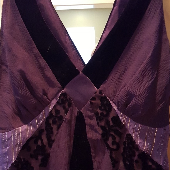 Alice & Trixie Purple silk & velvet top NWT - Picture 3 of 11